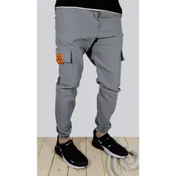 شلوار اسلش شش جیب مردانه OFF-WHITE طوسی کد 1970