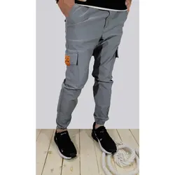 شلوار اسلش شش جیب مردانه OFF-WHITE طوسی کد 1970