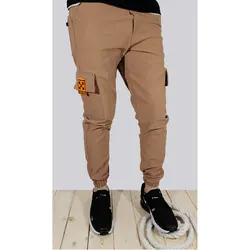 شلوار اسلش شش جیب مردانه OFF-WHITE خاکی کد 1970