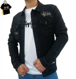 کت جین مردانه زغال سنگی