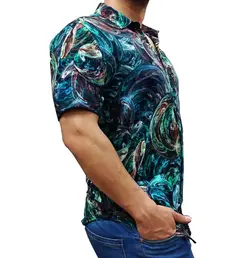 پیراهن هاوایی مردانه طرح آبرنگی