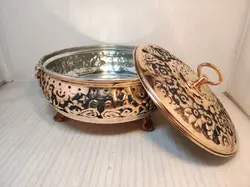 قیمت سوپ خوری مسی پایه دار قلم 27س - صنایع دستی هنرکادو