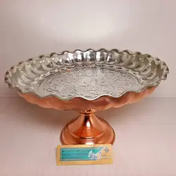 شیرینی خوری مسی پایه دار24س - صنایع دستی هنرکادو