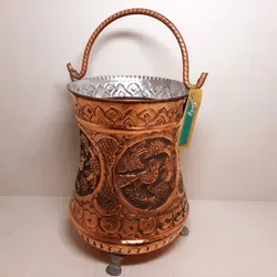 سطل مسی قلم 28سانت - صنایع دستی هنرکادو