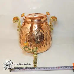 کتری مسی شیردار قلم دست 3.5 ل - صنایع دستی هنرکادو