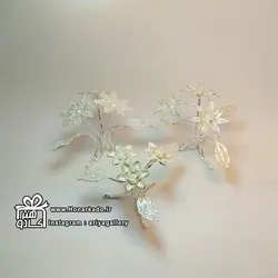 گل آب نقره کنار سینی - صنایع دستی هنرکادو