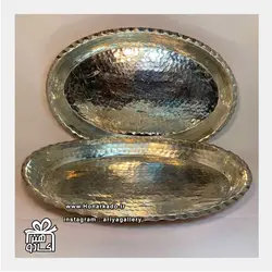 دیس بیضی بی دسته پایه چکشی 25*38 - صنایع دستی هنرکادو