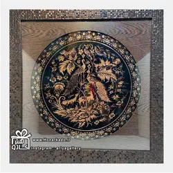 قاب لوح مسی 28*28 - صنایع دستی هنرکادو