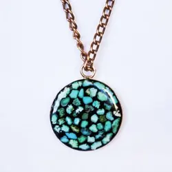 گردنبند تک فیروزه - صنایع دستی هنرکادو