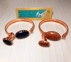 دستبند انگشتر نگین سنگ - صنایع دستی هنرکادو