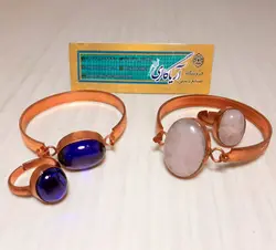 دستبند انگشتر نگین سنگ - صنایع دستی هنرکادو