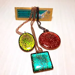 گردنبند تک رزینی - صنایع دستی هنرکادو