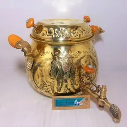 کتری برنجی قلم 2.5 لیتری - صنایع دستی هنرکادو