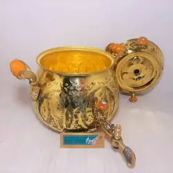 کتری برنجی قلم 2.5 لیتری - صنایع دستی هنرکادو