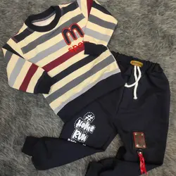 بلوز شلوار پسرانه طرح راه راه