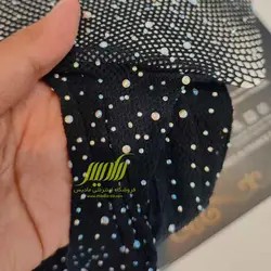 جوراب شلواری زنانه نگین دار فاق باز