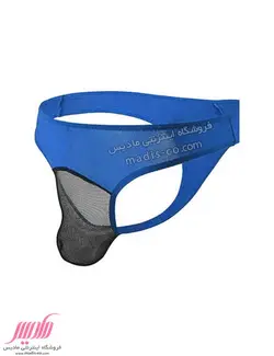 شورت مردانه لامبادا جلو تور آبی