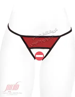 شورت زنانه استرینگ فاق باز جلو رنگی