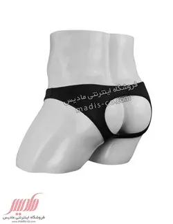 شورت مردانه پشت باز جلو سوراخدار مشکی