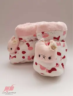 پاپوش دخترانه عروسکی خزدار صورتی