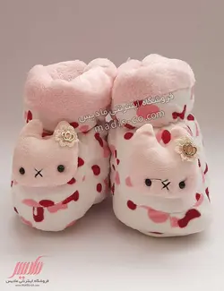 پاپوش دخترانه عروسکی خزدار صورتی