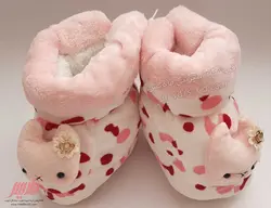 پاپوش دخترانه عروسکی خزدار صورتی