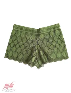 شورت زنانه گیپور نیم پا طرح برگ