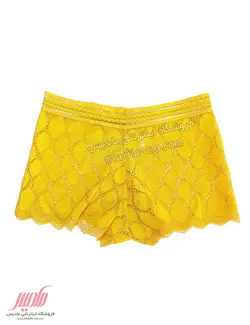 شورت زنانه گیپور نیم پا طرح برگ