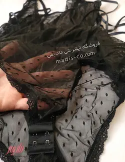 بادی زنانه توری بغل بنددار