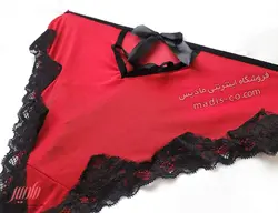 شورت زنانه فانتزی لبه دانتل پشت باز
