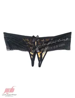 شورت زنانه فاق باز پلنگی لبه دانتل