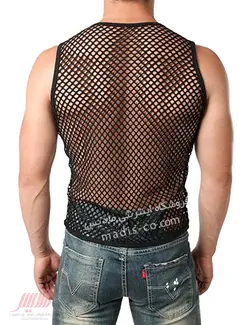 زیرپوش مردانه آستین حلقه توری زنبوری