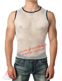 زیرپوش مردانه آستین حلقه توری زنبوری