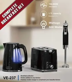 ست گوشت کوب توسترنان و کتری برقی ووگاتی مدل VE_237