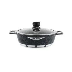 ماهیتابه گرانیتی سایز 28 دو قسمتی لایف اسمایل مدل FLCMHP-28