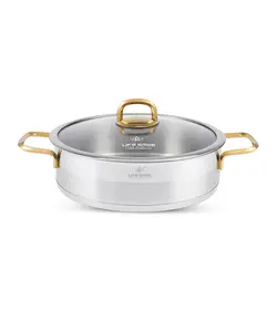 ماهیتابه 32 دودسته استیل P12 لایف اسمایل مدل LIFEP12SHR32 - خانگی لند