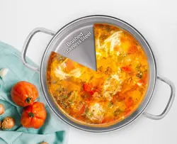 ماهیتابه 32 دودسته استیل P12 لایف اسمایل مدل LIFEP12SHR32 - خانگی لند