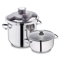 زودپز دوقلو ٦ لیتری کرکماز آکوا مدل Korkmaz Pressure cooker Aqua 175
