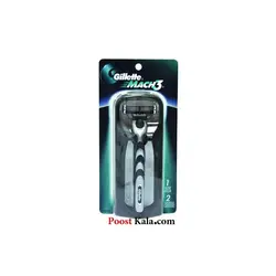 دسته تیغ ژیلت Gillette مچ تری با قاب+ 1 یدک