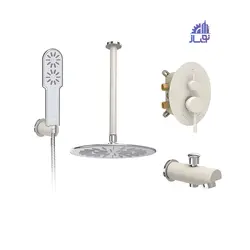 شیرالات توکار حمام شودر مدل روگن Brass