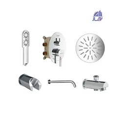 شیرالات توکار حمام شودر مدل روگن Brass