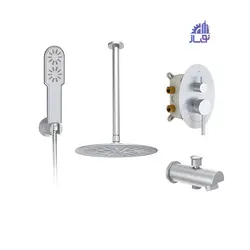 شیرالات توکار حمام شودر مدل روگن Brass