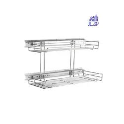 سبد مواد شوینده ریل بغل با ریل آرام بند مکس استیل