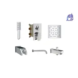 شیرالات توکار حمام شودر مدل رومر Brass