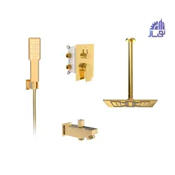 شیرالات توکار حمام شودر مدل رومر Brass
