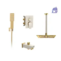 شیرالات توکار حمام شودر مدل رومر Brass