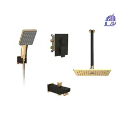شیرالات توکار حمام شودر مدل رومر Brass