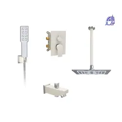 شیرالات توکار حمام شودر مدل رومر Brass