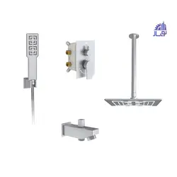 شیرالات توکار حمام شودر مدل رومر Brass