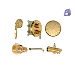 شیرالات توکار حمام مدل شودر زیگموند Brass